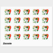 Bichon Frise St Patricks Quadratischer Aufkleber (Blatt)