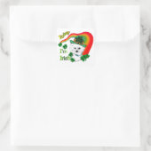Bichon Frise St Patricks Quadratischer Aufkleber (Tasche)