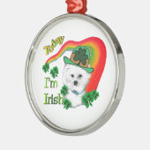 Bichon Frise St Patricks Silbernes Ornament (Links)