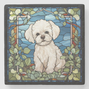 Bichon Frise Steinuntersetzer