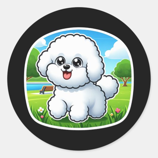 Bichon Frise Sticker (Vorderseite)