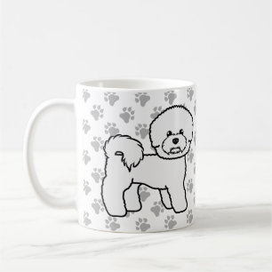 Bichon Frise Süße Cartoon-Hund-Illustration Kaffeetasse