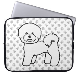 Bichon Frise Süße Cartoon-Hund-Illustration Laptopschutzhülle
