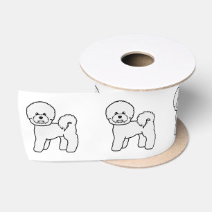 Bichon Frise Süße Cartoon-Hund-Illustration Satinband