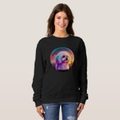 Bichon Frise Synthwave 80s Retrowave Aesthetic  1 Sweatshirt (Vorne ganz)