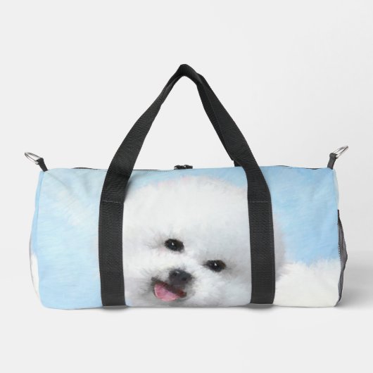 Bichon Frise Tenerife Malerei White Niedlich Dog A Duffle Bag (Vorderseite)