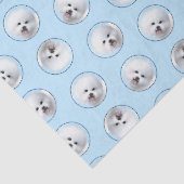 Bichon Frise Tenerife Malerei White Niedlich Dog A Seidenpapier (Ausschnitt)