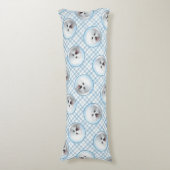 Bichon Frise Tenerife Malerei White Niedlich Dog A Seitenschläferkissen (Vorderseite Vertikal)