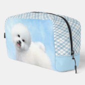 Bichon Frise Tenerife Malerei White Niedlich Dog A Waschbeutel (Rechte Ecke)