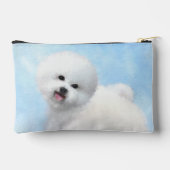 Bichon Frise Tenerife Malerei White Niedlich Dog A Zubehörtasche (Rückseite)