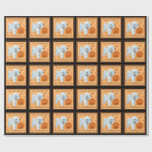 Bichon Frise Trick oder Treat Geschenkpapier (Flach)