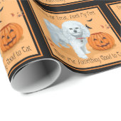 Bichon Frise Trick oder Treat Geschenkpapier (Rolleneckpunkt)