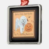Bichon Frise Trick oder Treat Ornament Aus Metall (Links)