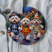 Bichon Frise Trick-oder-Treating Halloween-Kostüme Button (Beispiel)
