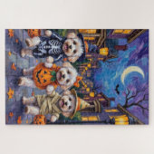 Bichon Frise Trick-oder-Treating Halloween-Kostüme Puzzle (Horizontal)