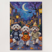 Bichon Frise Trick-oder-Treating Halloween-Kostüme Puzzle (Vertikal)