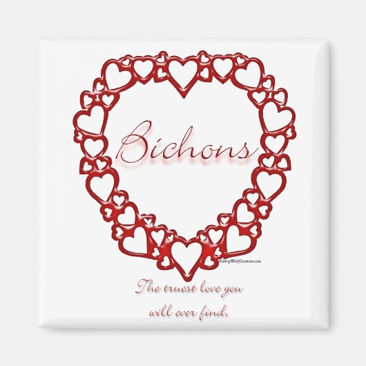 Bichon Frise True Love Magnet (Vorne)