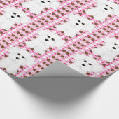 Bichon Frise Tupfen-Packpapier Geschenkpapier (Ecke)
