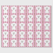 Bichon Frise Tupfen-Packpapier Geschenkpapier (Flach)