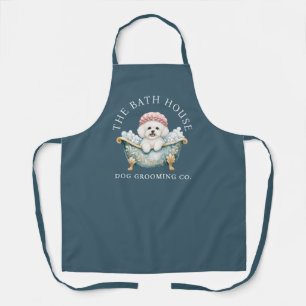 Bichon Frise Türkis Hundepflege-Schürze Deluxe Schürze