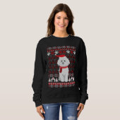 Bichon Frise Ugly Christmas Sweater Holiday Dog Sweatshirt (Vorne ganz)