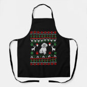 Bichon Frise Ugly Christmas Sweater Schürze (Vorderseite)