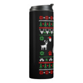 Bichon Frise Ugly Christmas Sweater Thermosbecher (Nach links gedreht)