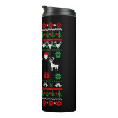 Bichon Frise Ugly Christmas Sweater Thermosbecher (Nach rechts gedreht)
