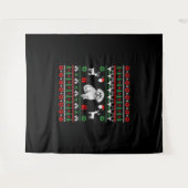 Bichon Frise Ugly Christmas Sweater Wandteppich (Vorderseite (Horizontal))