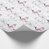 Bichon Frise und Schneemann Geschenkpapier (Ecke)