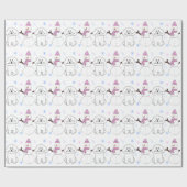 Bichon Frise und Schneemann Geschenkpapier (Flach)