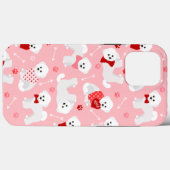 Bichon Frise Valentine Pattern Case-Mate iPhone Hülle (Rückseite (Horizontal))