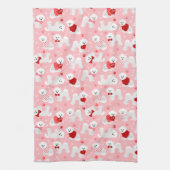 Bichon Frise Valentine Pattern Geschirrtuch (Vertikal)