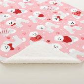 Bichon Frise Valentine Pattern Sherpadecke (3/4)