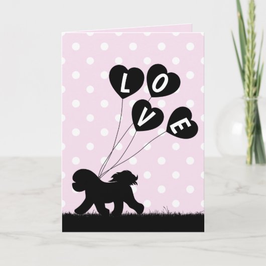 Bichon Frise Valentine's Day Card Feiertagskarte (Vorderseite)