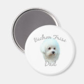 Bichon Frise Vater 2 Magnet (Vorderseite/Rückseite)