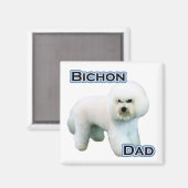 Bichon Frise Vater 4 - Magnet (Vorderseite/Rückseite)