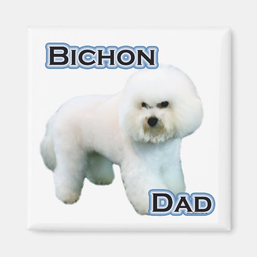 Bichon Frise Vater 4 - Magnet (Vorne)