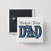 Bichon Frise VATER Button (Vorne & Hinten)