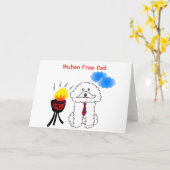 Bichon Frise Vater Card Karte (Gelbe Blume)