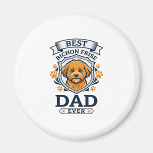 Bichon Frise Vater Einst Hundepfotenabdrücke Magnet