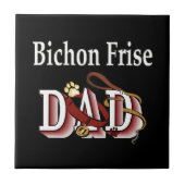 Bichon Frise Vater Fliese (Vorderseite)