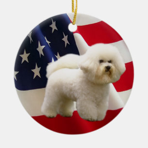 Bichon Frise Verzierung Keramikornament