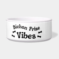 Bichon Frise Vibes Keramik Dog Bowl