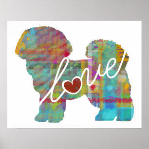 Bichon Frise Watercolor Poster