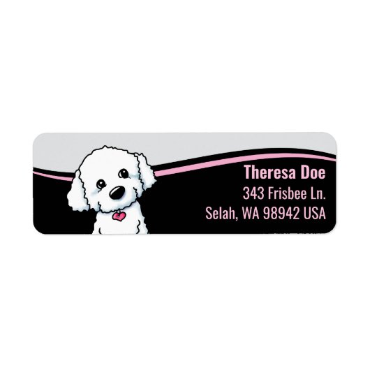 Bichon Frisé Wave Address Label (Vorne)