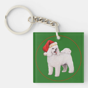 Bichon Frise Weihnachten Schlüsselanhänger