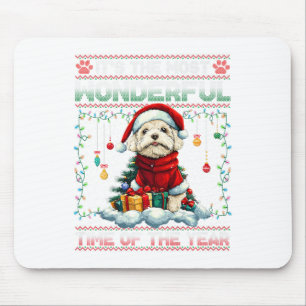 Bichon Frise Weihnachtsbaumdekorationen Hund Lover Mousepad