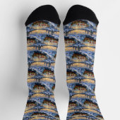 Bichon Frise Weihnachtsboot Urlaub Socken (Oben)