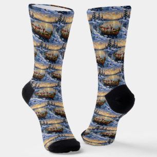 Bichon Frise Weihnachtsboot Urlaub Socken